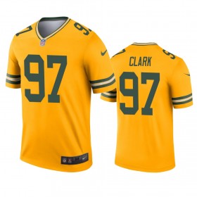 Camiseta Hombre NFL Green Bay Packers Kenny Clark 97 Gold Inverted Legend